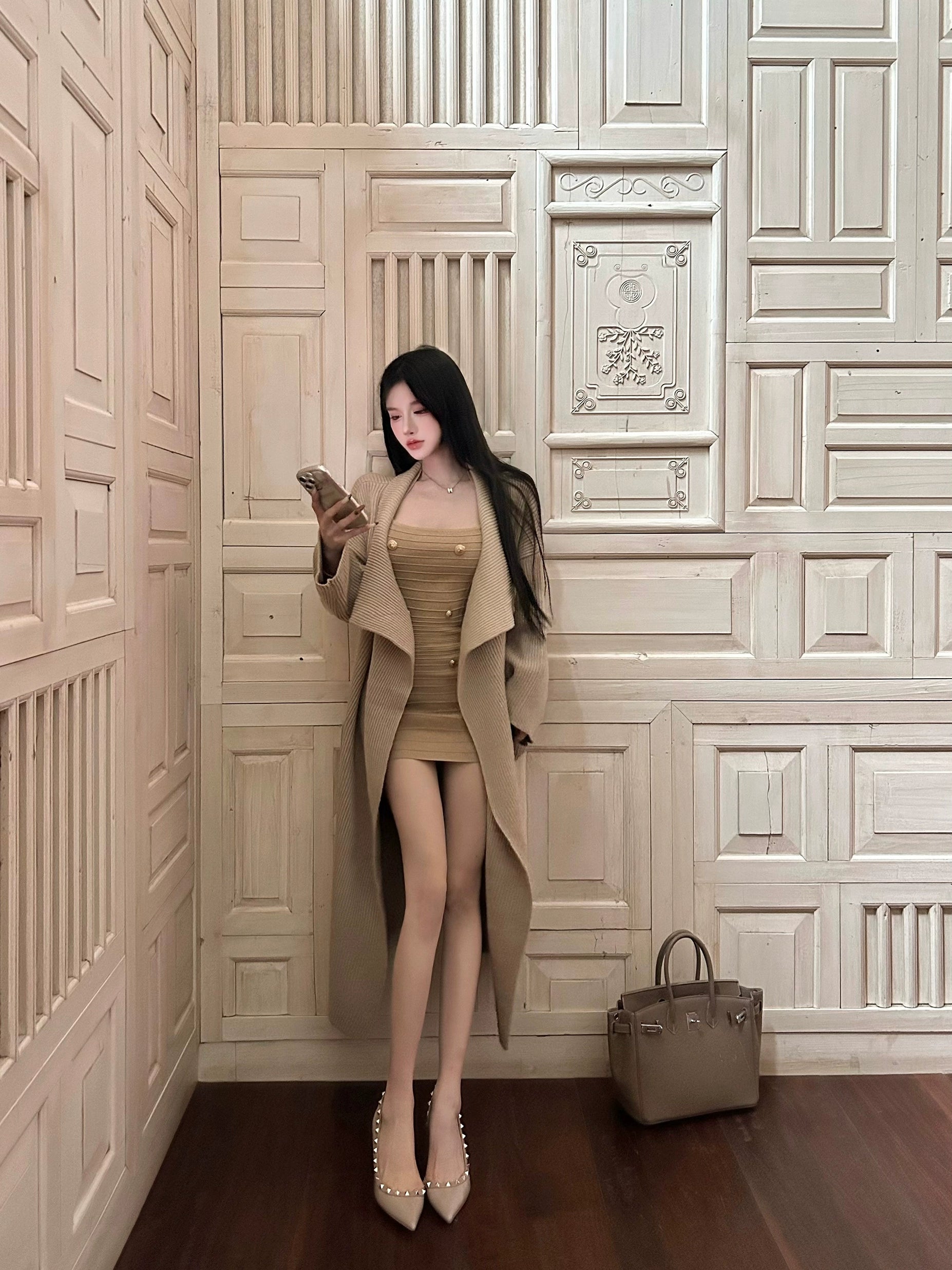 Vintage Long Knit Cardigan