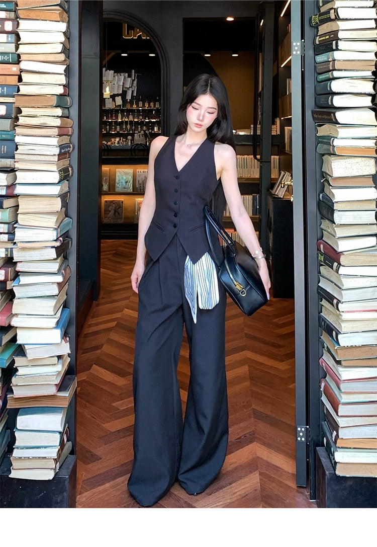 Vintage Blazer Vest Pants Set