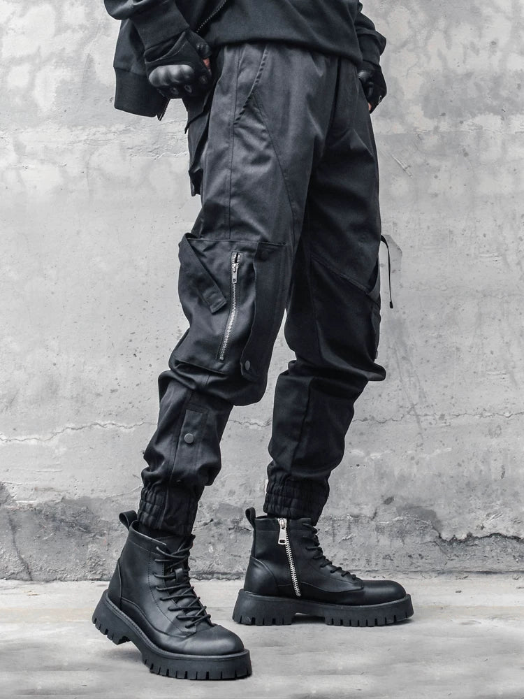 Sanhoostudio Strap Cuffed Tactical Cargo Pants