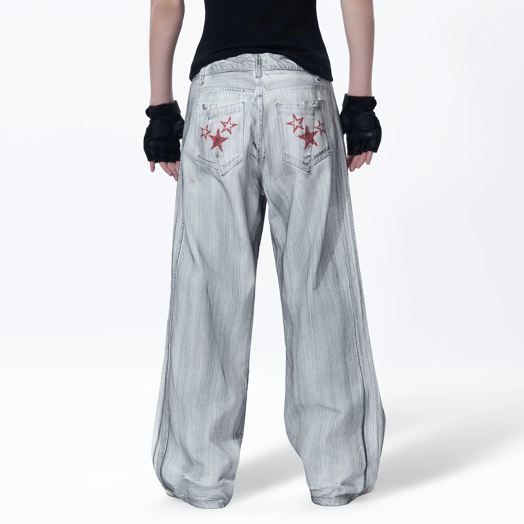 Sanhoostudio Washed Wide Leg Denim Pants