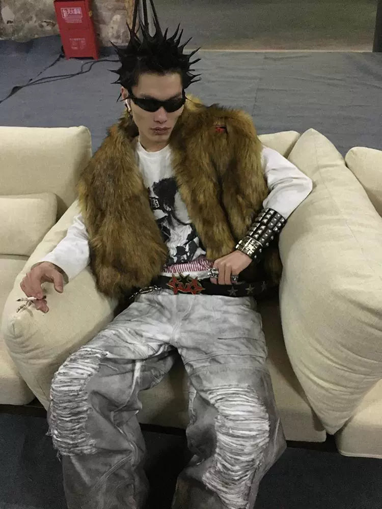 【25s Sep.】Vintage Washed Floor-Length Denim Pants