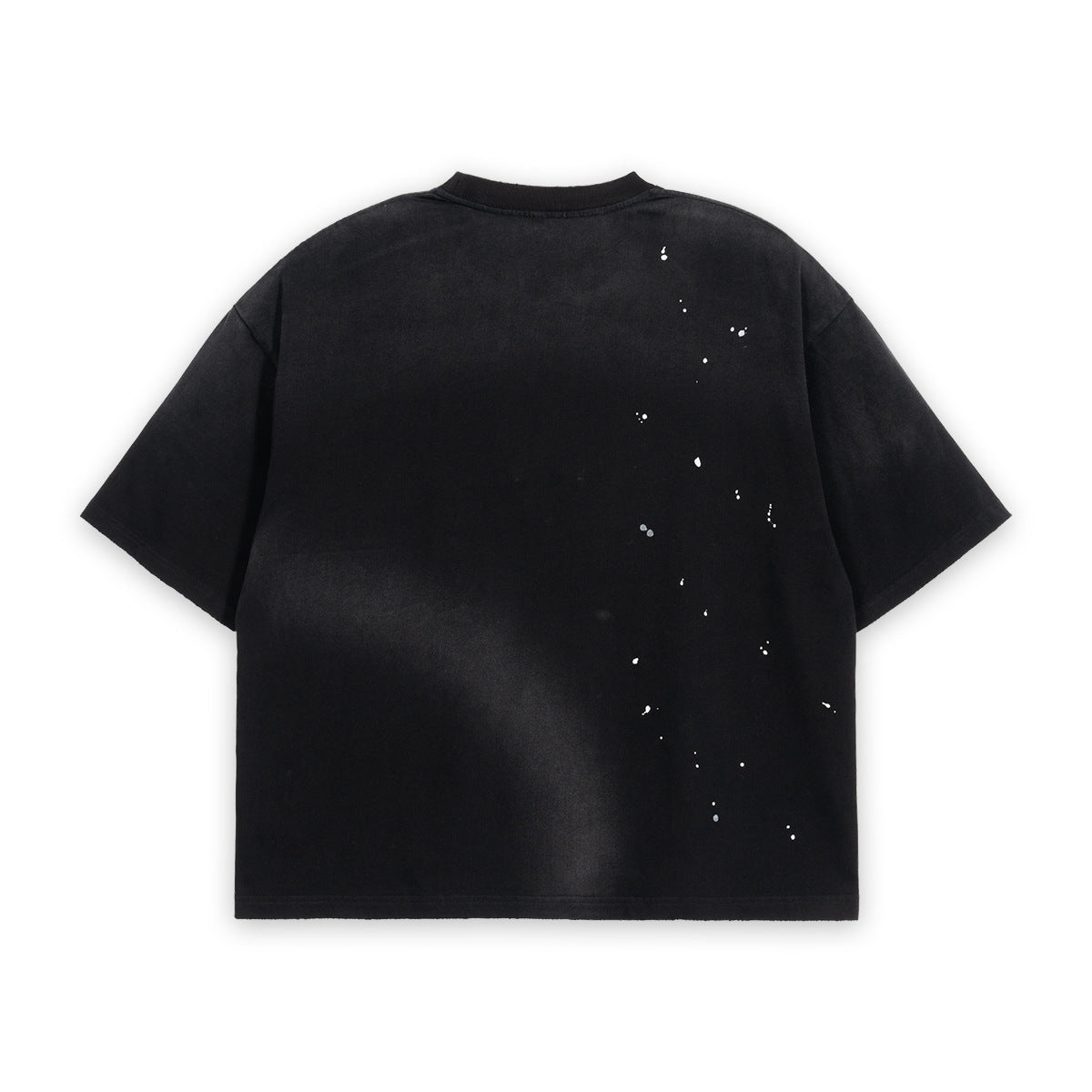 【25s Aug.】Heavyweight Paint-Splatter Washed Distressed T-Shirt