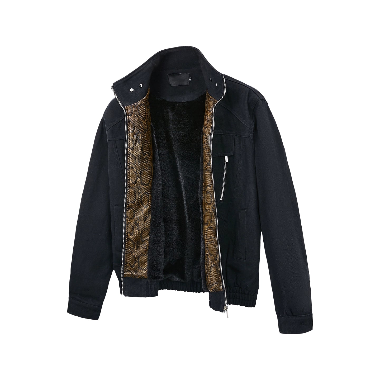 Heavy Canvas Stand-Collar Python Hawk Utility Jacket