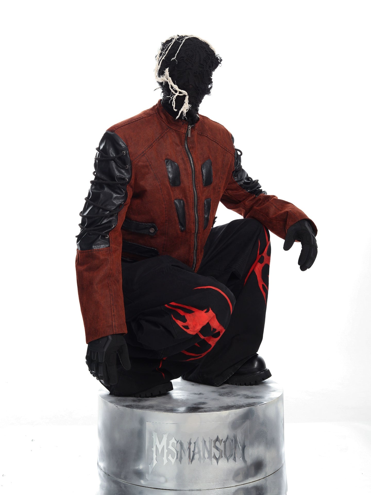 Avant-Garde Armor-Design Suede Moto Jacket