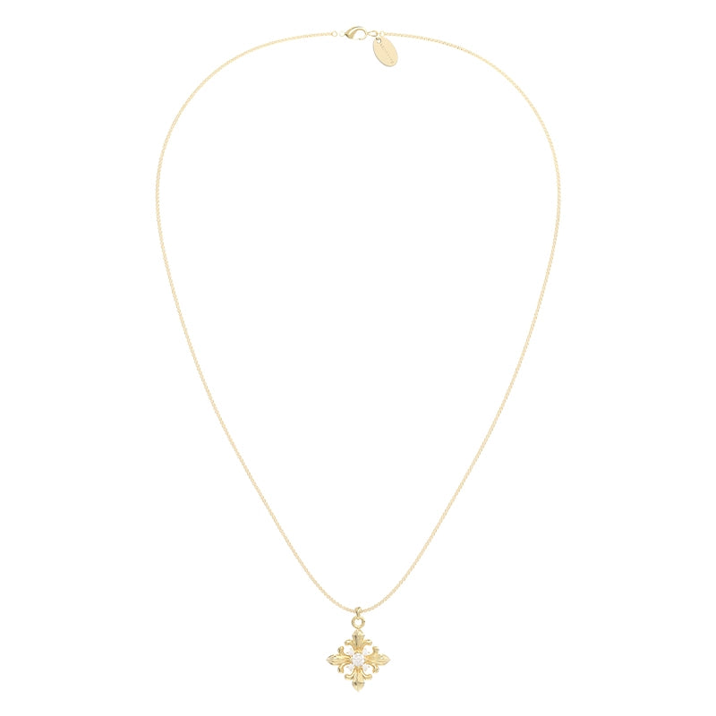 Long Iris Minimalist Chain Necklace