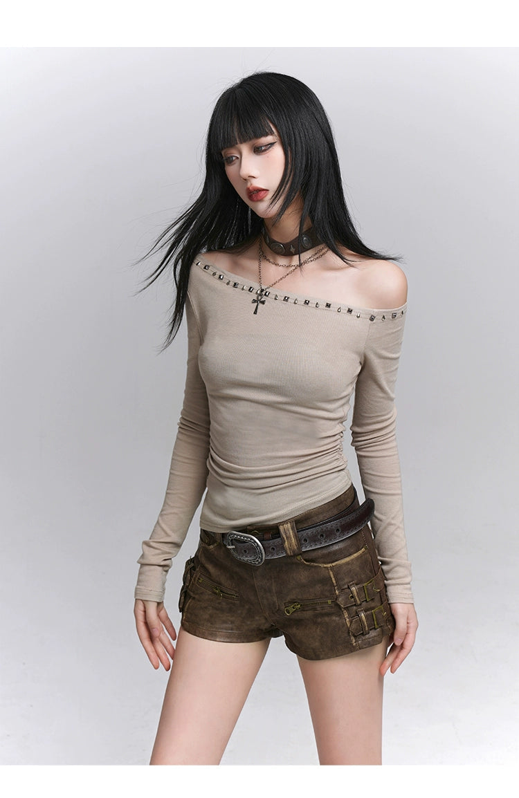 Black PU Shorts - Early Autumn Festival Style