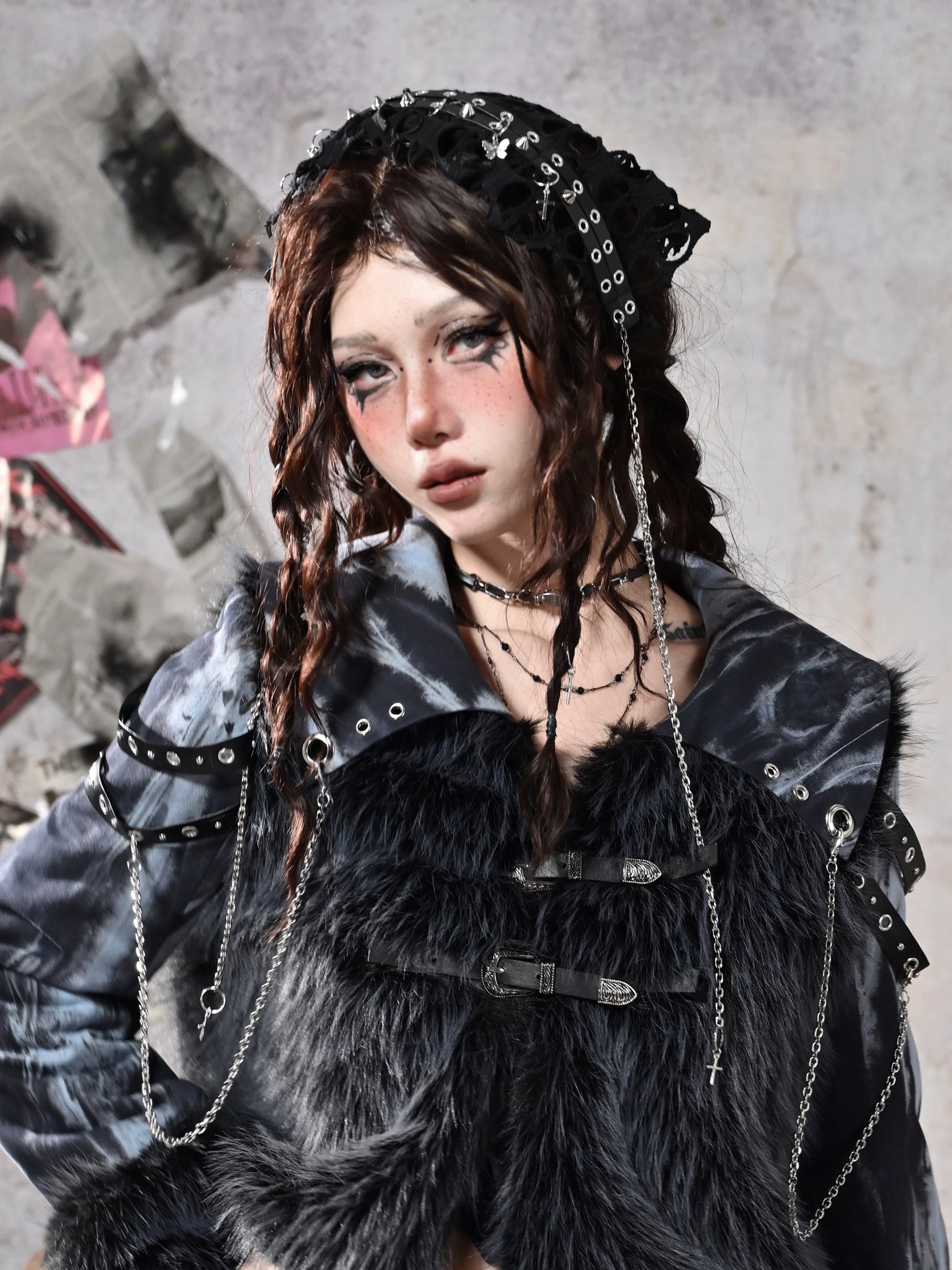 Studded Chain Punk Headband