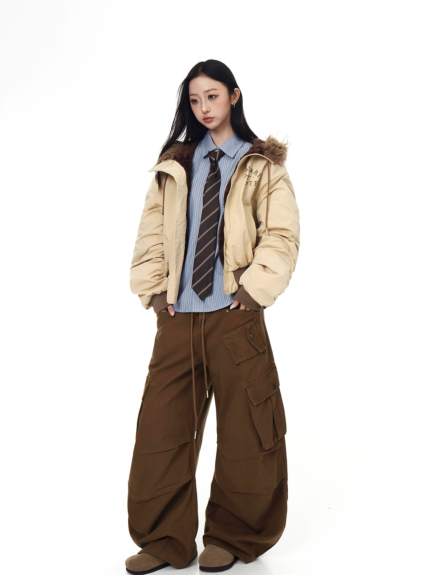 Fur-Lined Parka Street Jacket