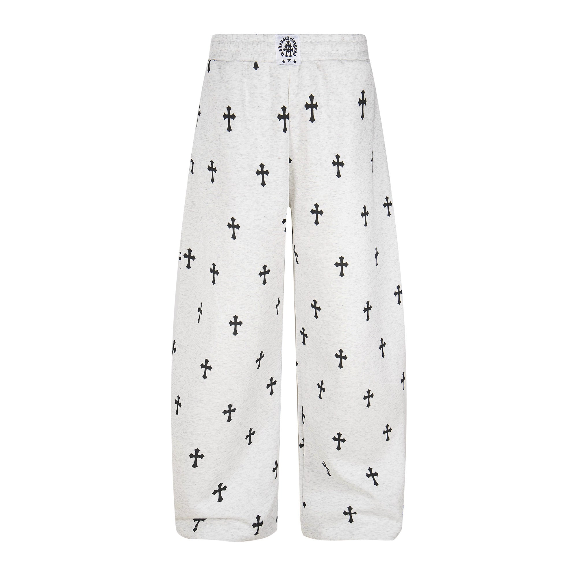 American Retro Cross Print Curved Leg Sweatpants