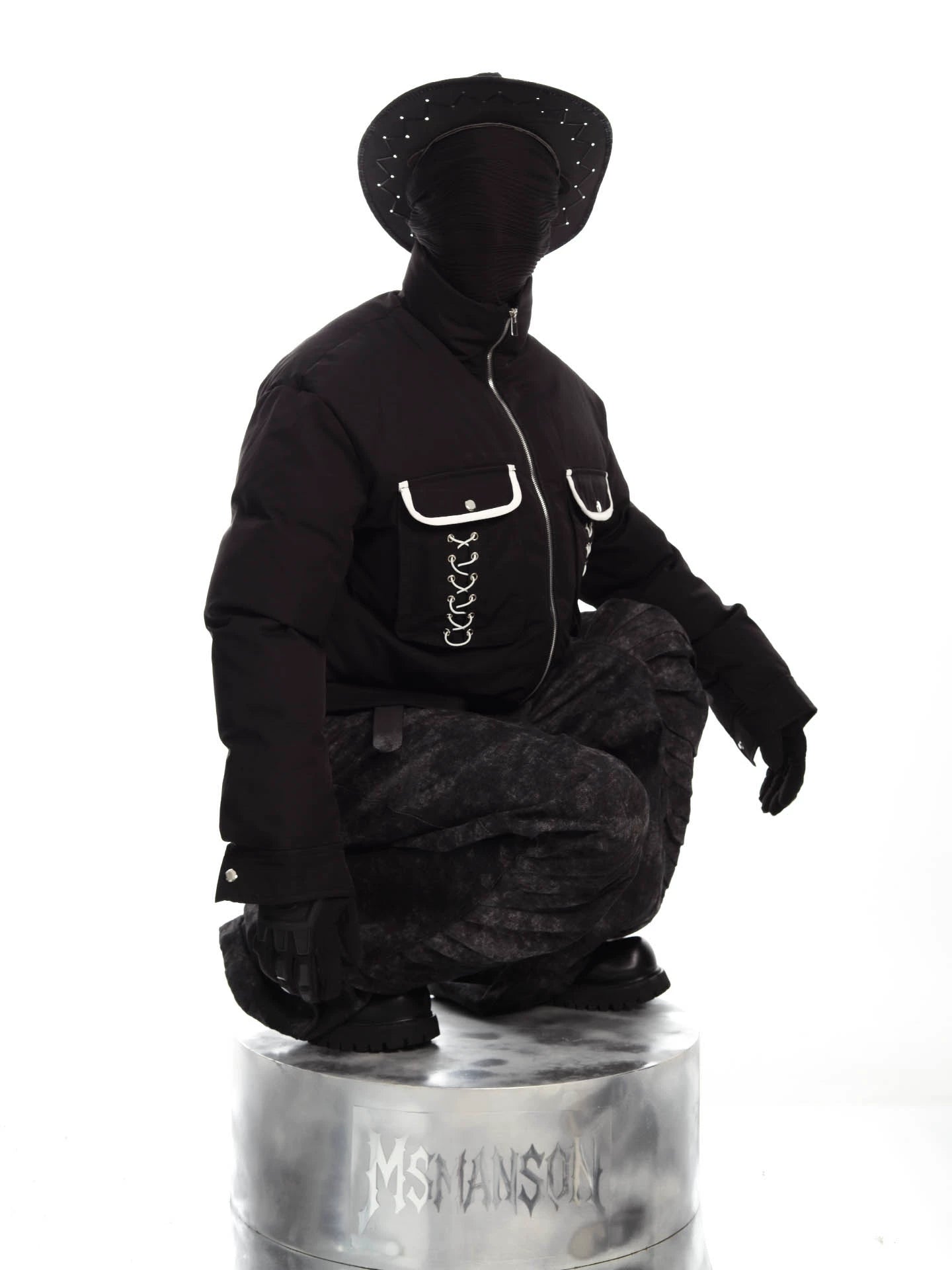 Winter Windproof Short Puffer Jacket with Stand Collar