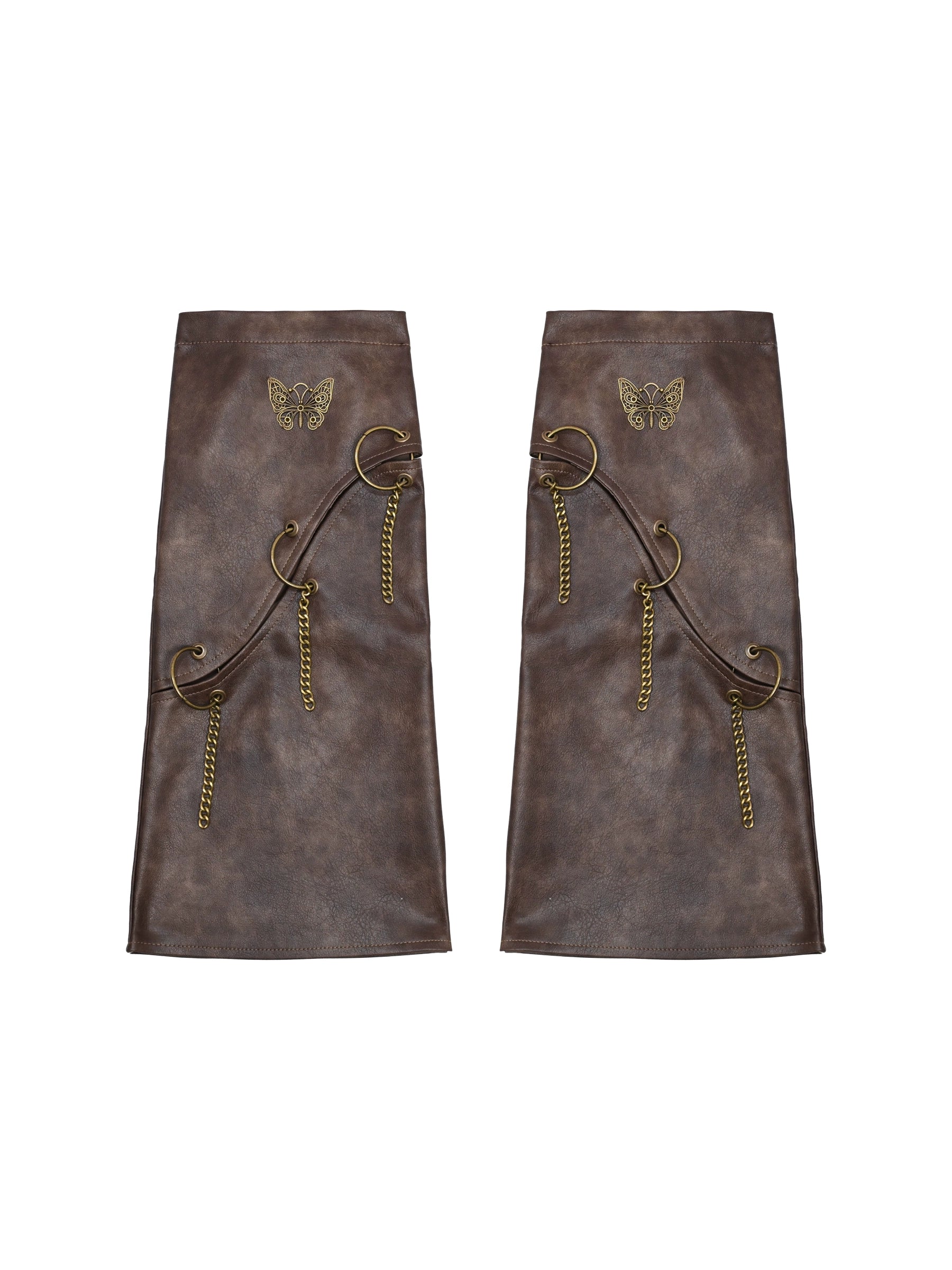 Y2K Butterfly Cut-Out PU Leg Warmers