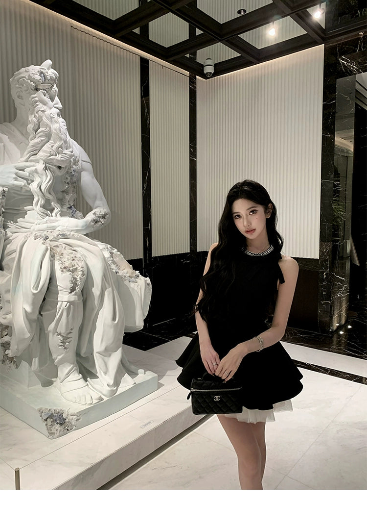 Black Velvet Princess Dress