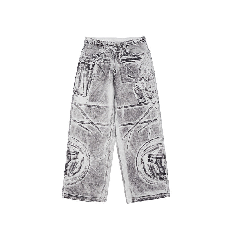 Distressed Tie Dye Dirty Jeans