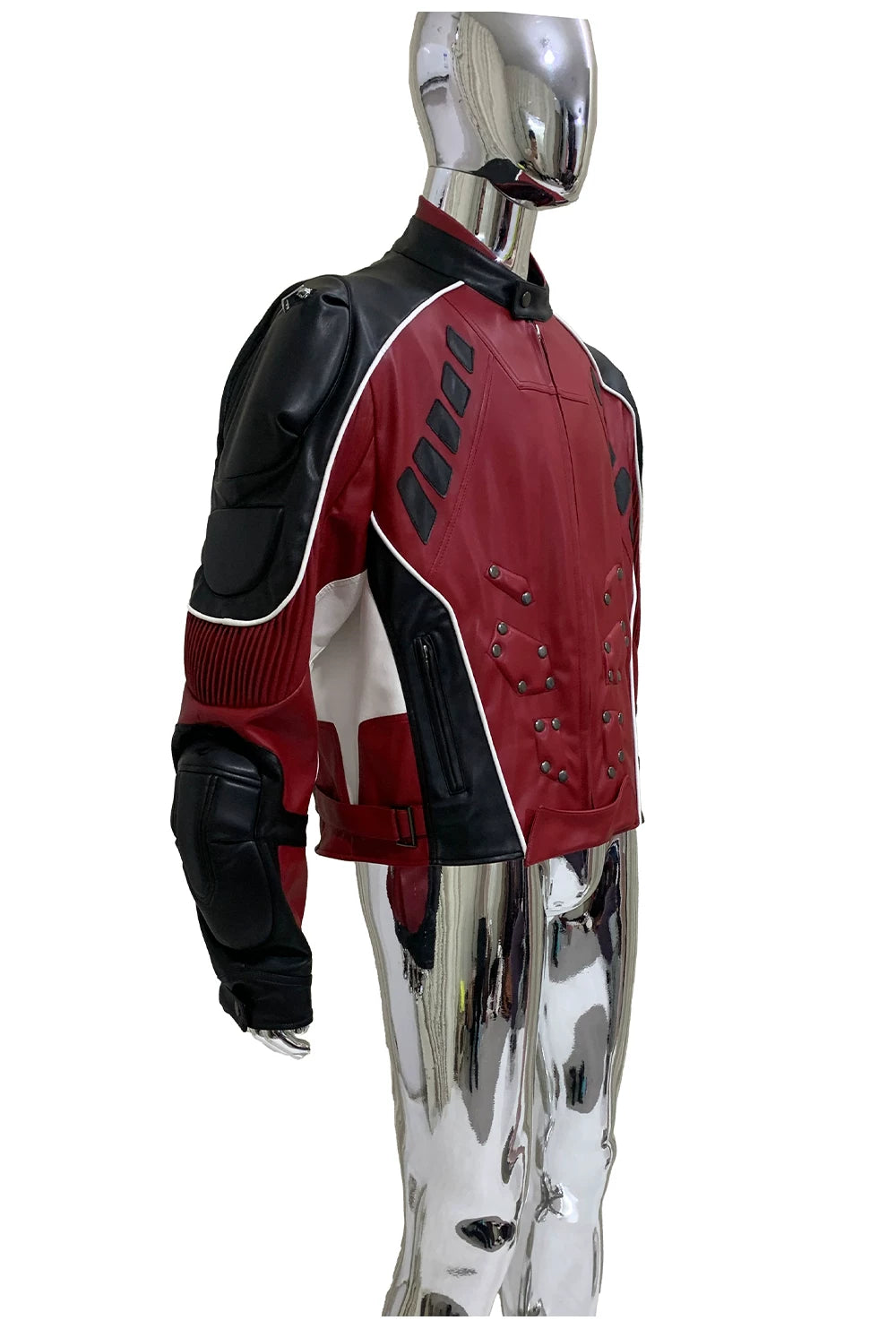 Sanhoostudio Colorblock Padded Shoulder Racing Jacket