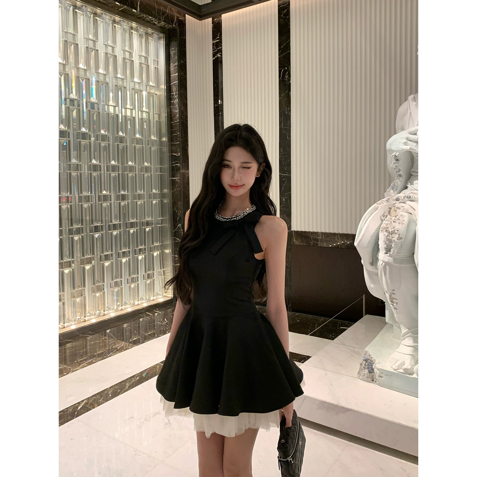 Black Velvet Princess Dress