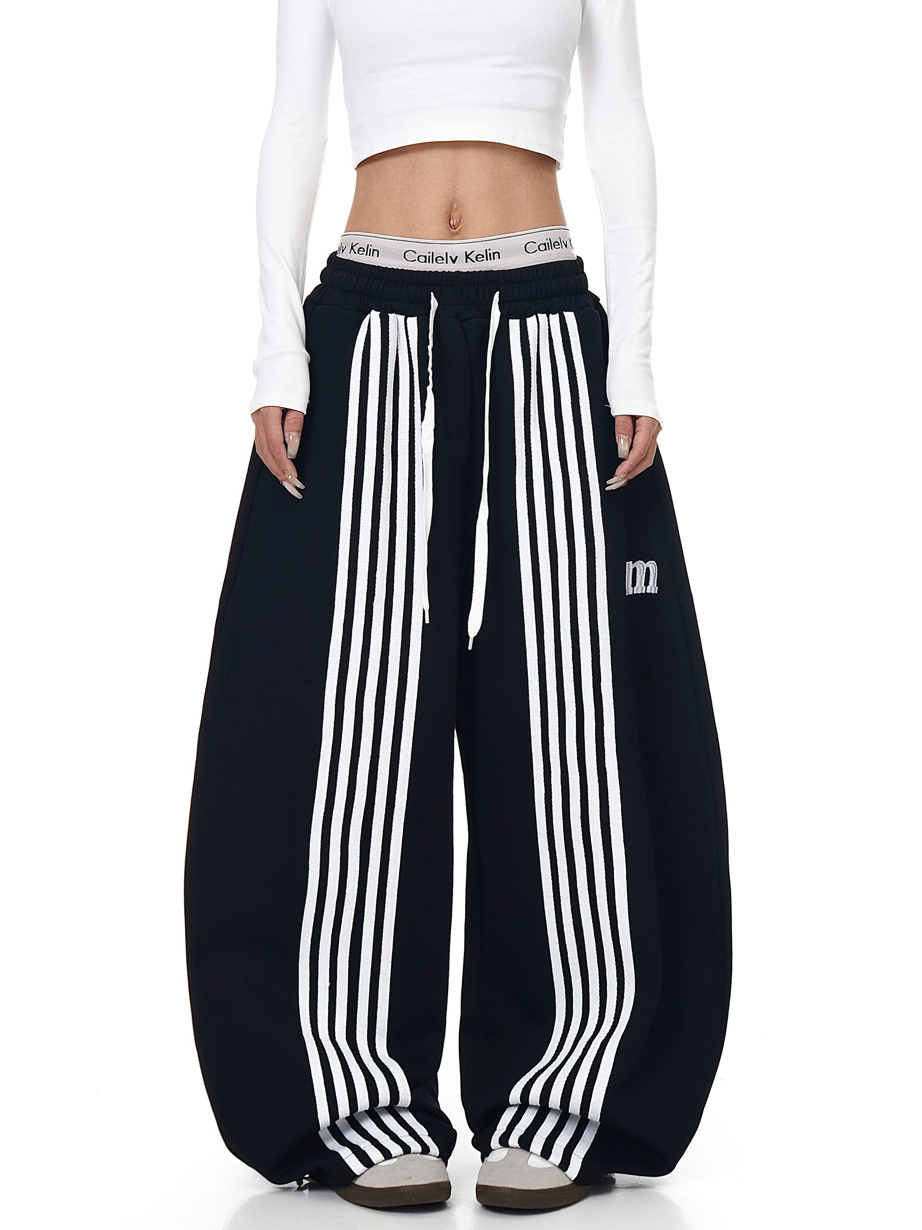 Colorblock Stripe Street Sweatpants