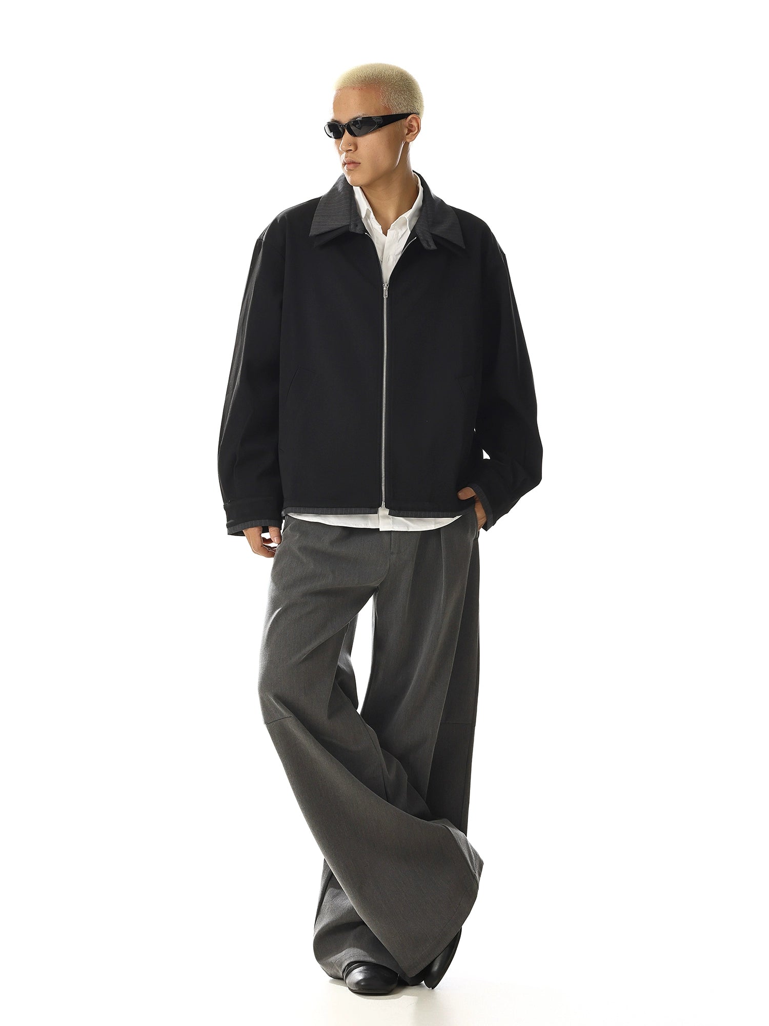 Vintage Layered-Effect Jacket with Cleanfit Streetwear Style