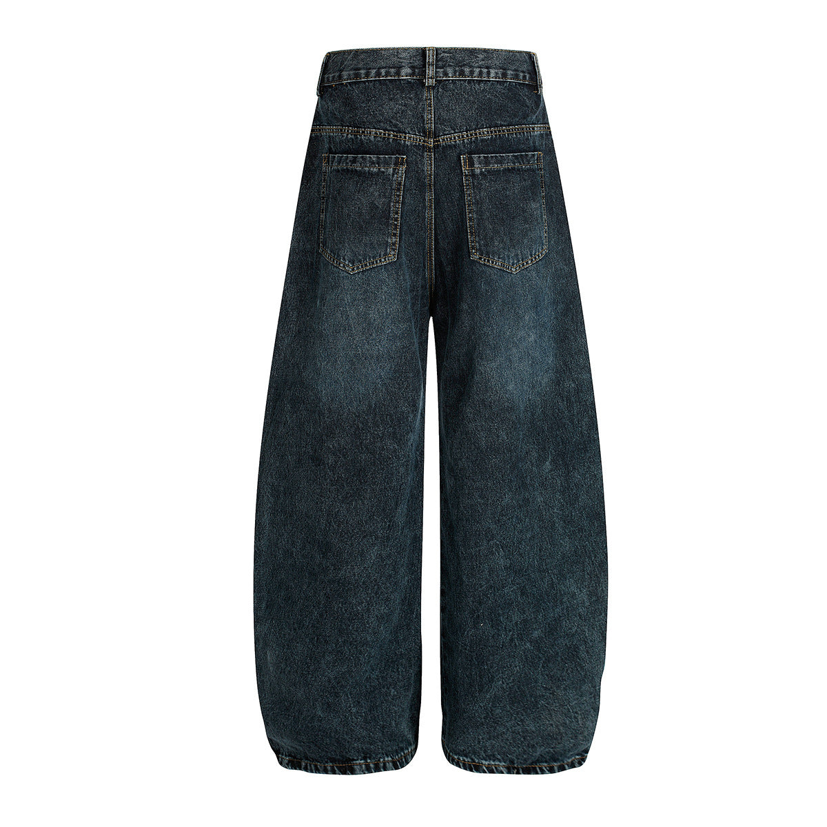 【25s Aug.】Vintage Star Embroidered Raw Hem Washed Jeans