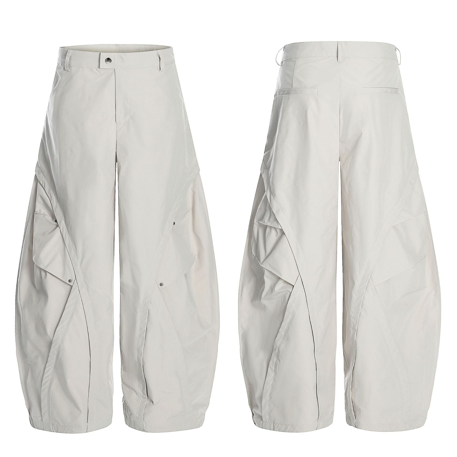 【25s Jul.】Ruched Wide-Leg Blade Cut Street Cargo Pants