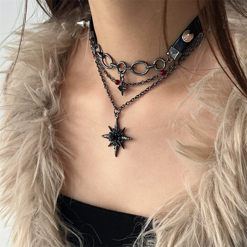 Black Star Choker Necklace