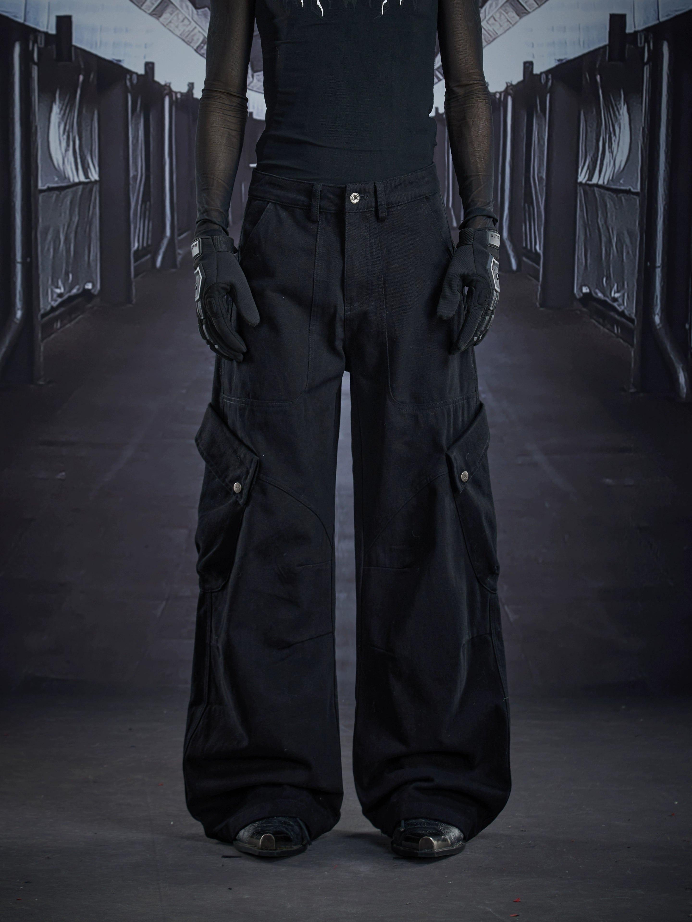 American Street Deconstructed Multi-Pocket Cargo Pants