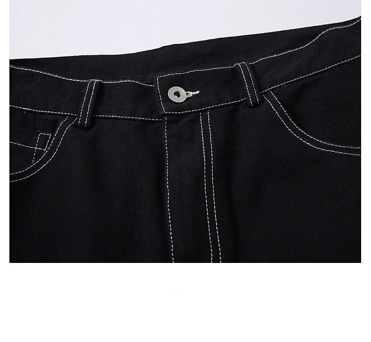 【25s Aug.】Original Thorn Embroidered Straight-Leg Jeans