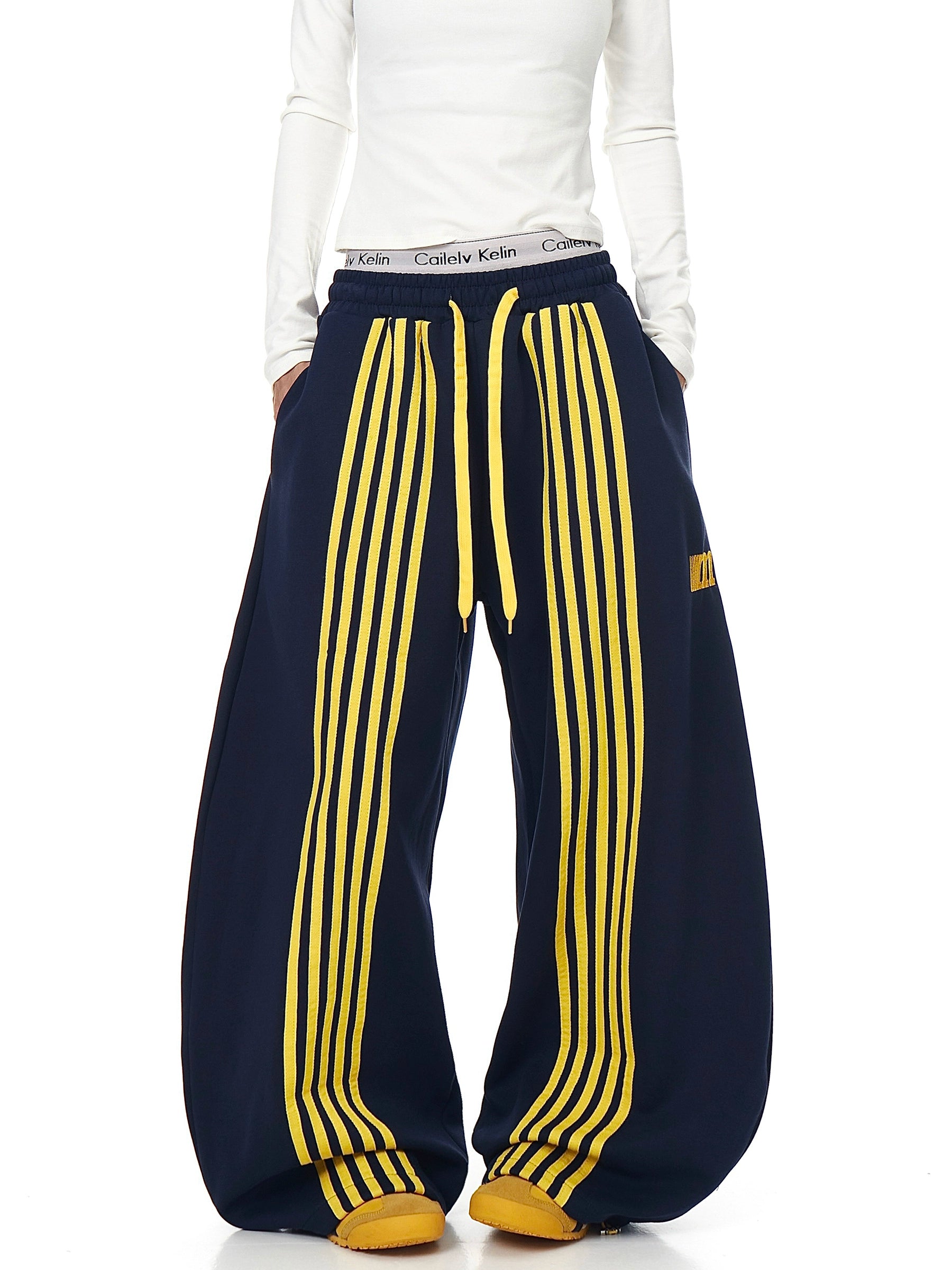 Colorblock Stripe Street Sweatpants