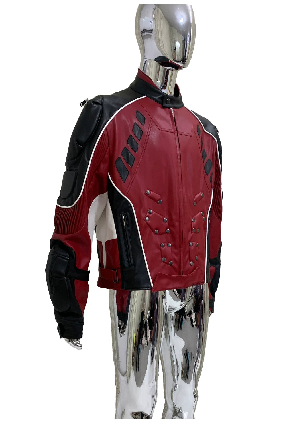 Sanhoostudio Colorblock Padded Shoulder Racing Jacket