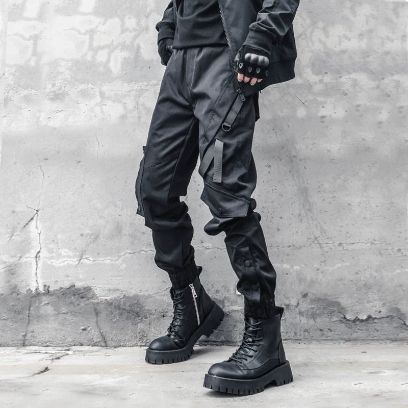 Sanhoostudio Strap Cuffed Tactical Cargo Pants