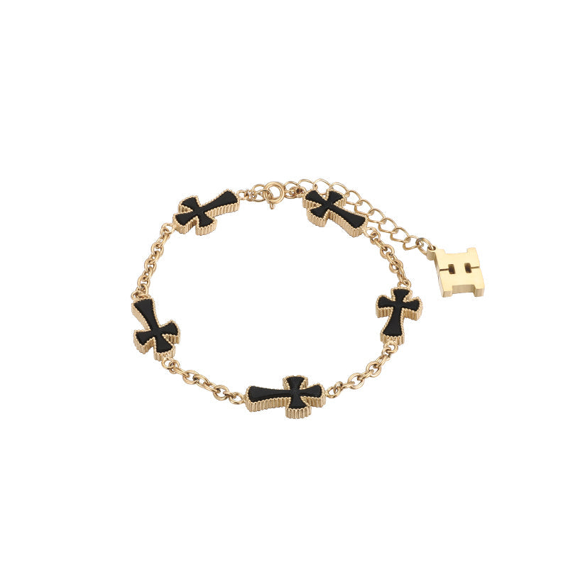 Mother-of-pearl Cross Bracelet