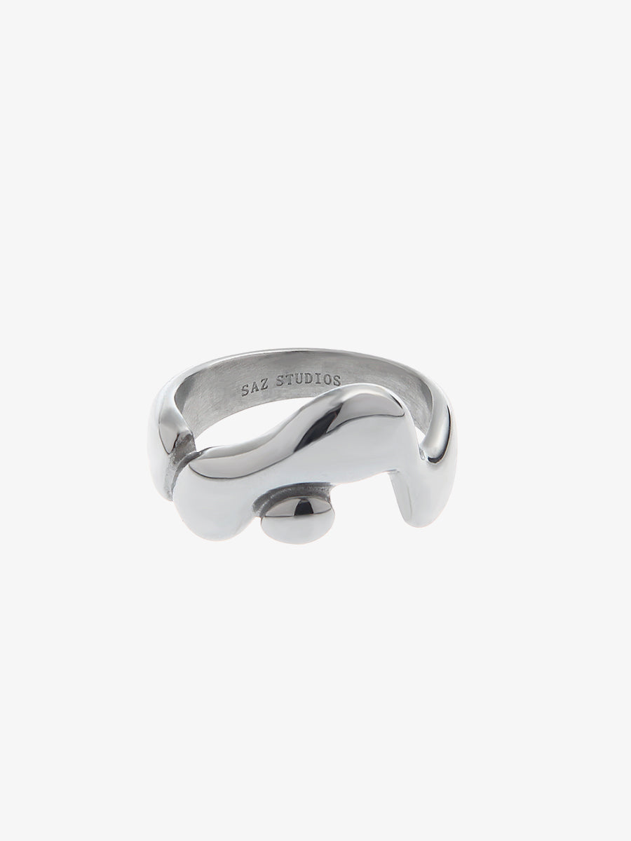 Liquid Lava Irregular Minimalist Ring