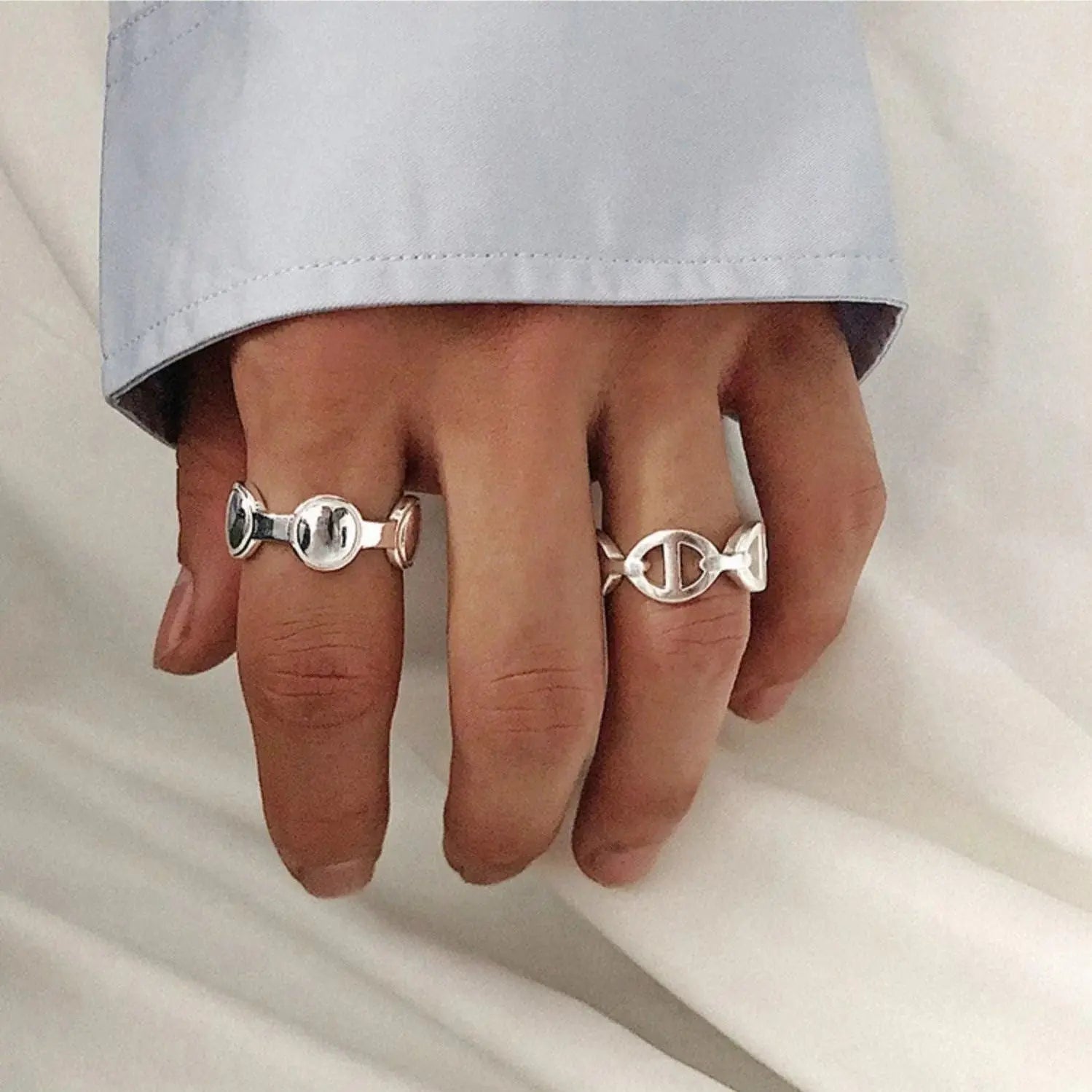 Silver Oval Ring ArtsKoreanMan