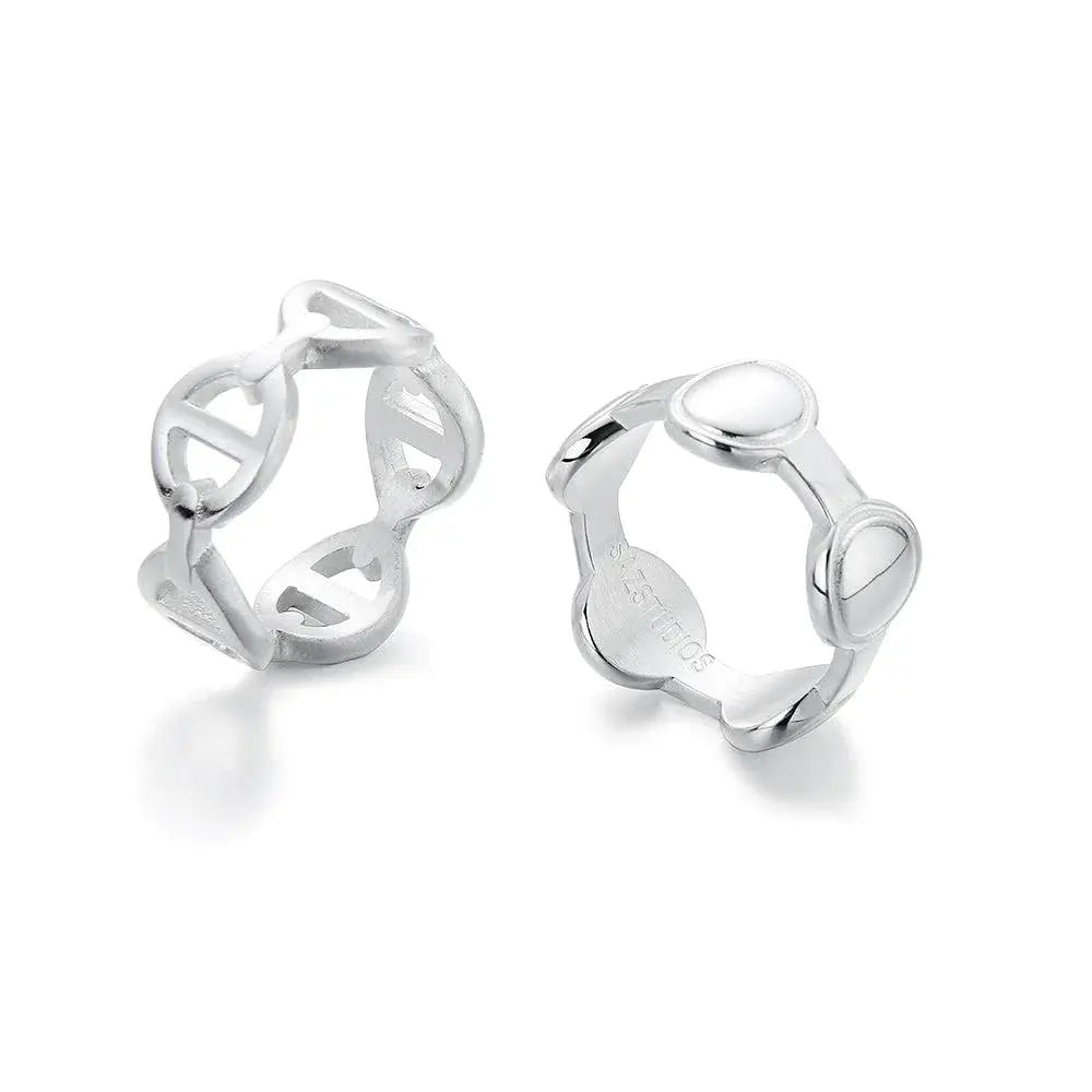 Silver Oval Ring ArtsKoreanMan