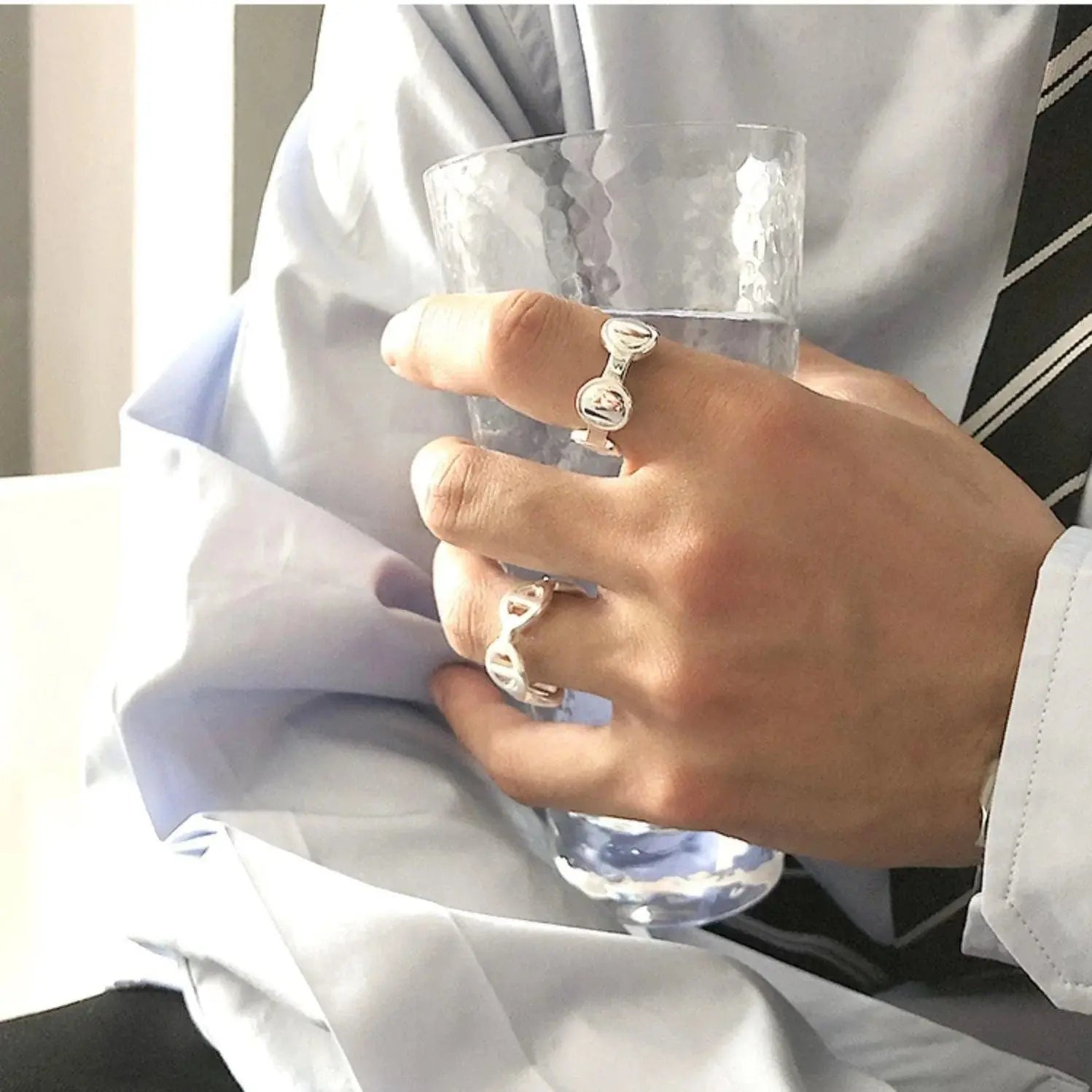 Silver Oval Ring ArtsKoreanMan