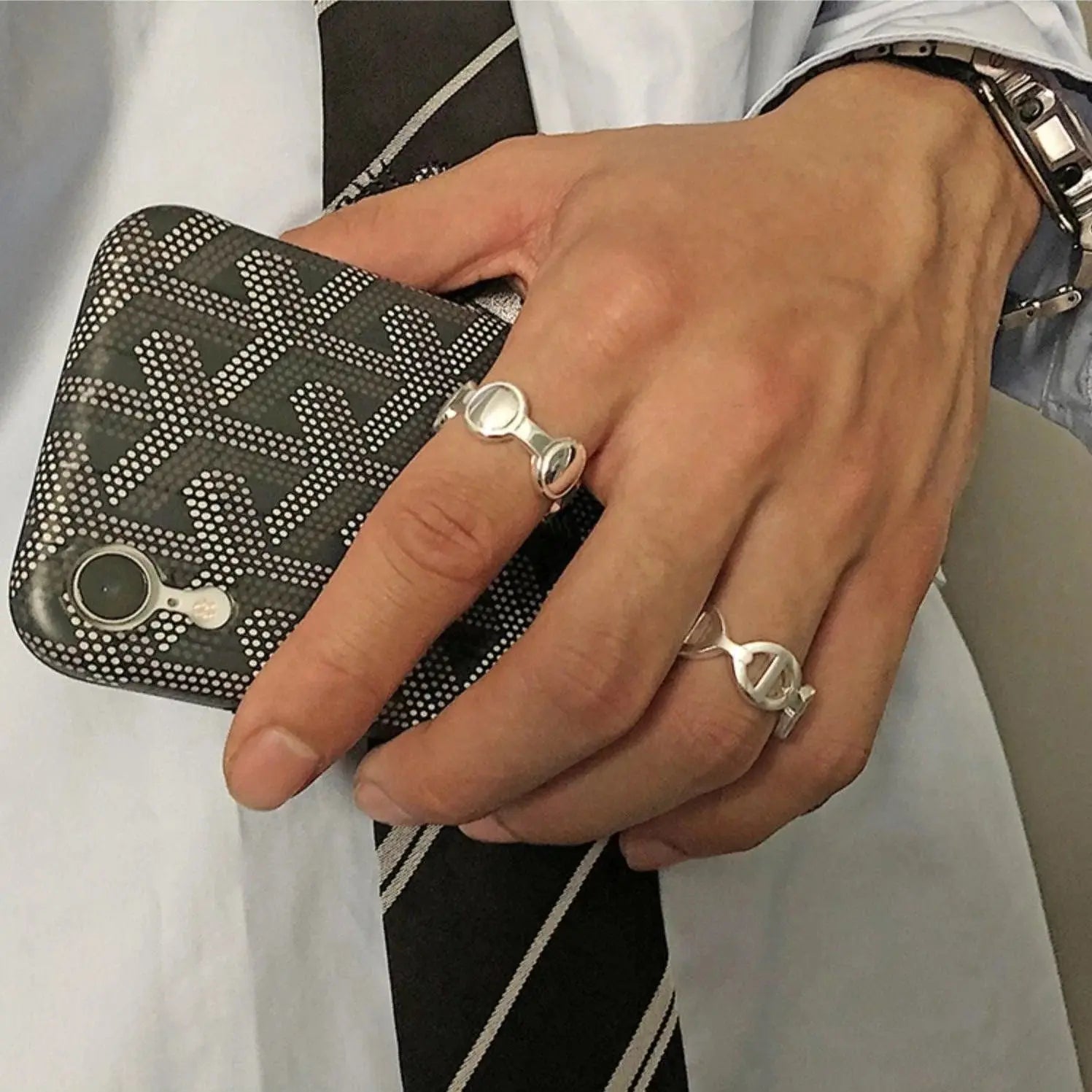 Silver Oval Ring ArtsKoreanMan