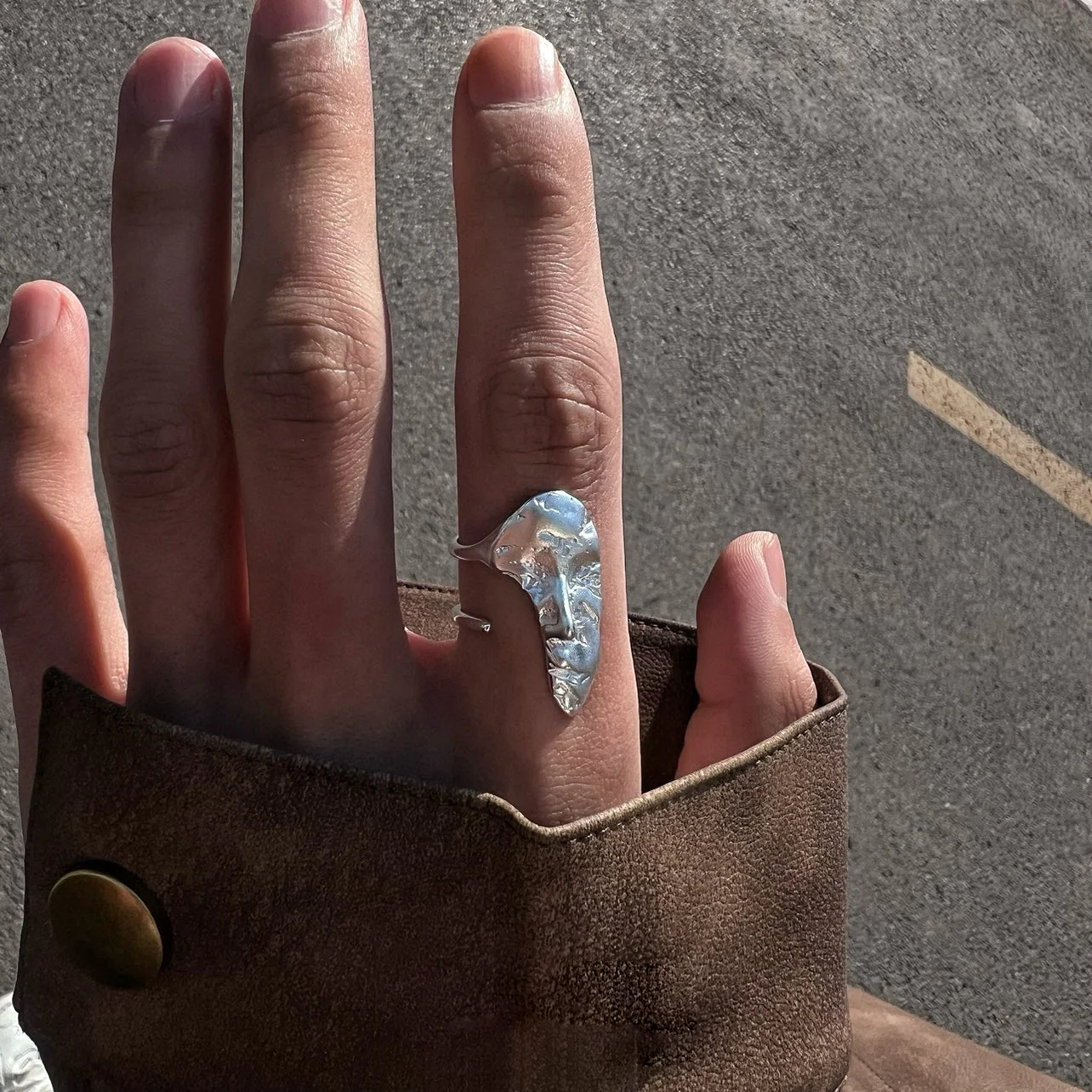 Simple Vintage Mask Face Ring