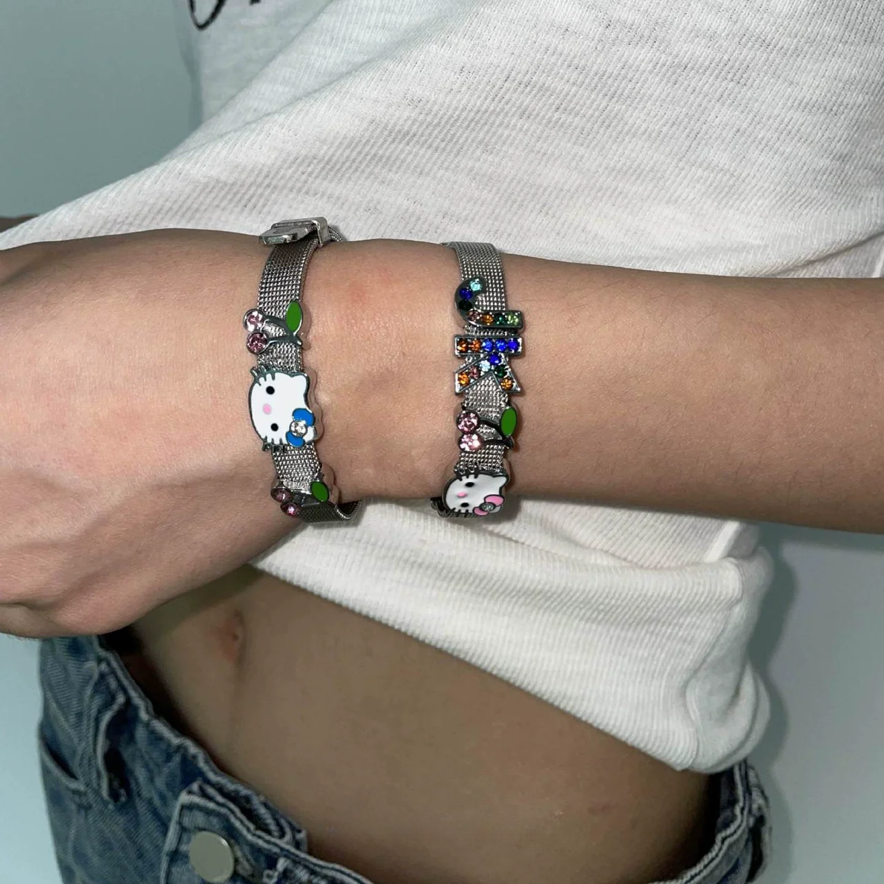Y2K Kitty Cat Cartoon Bracelet