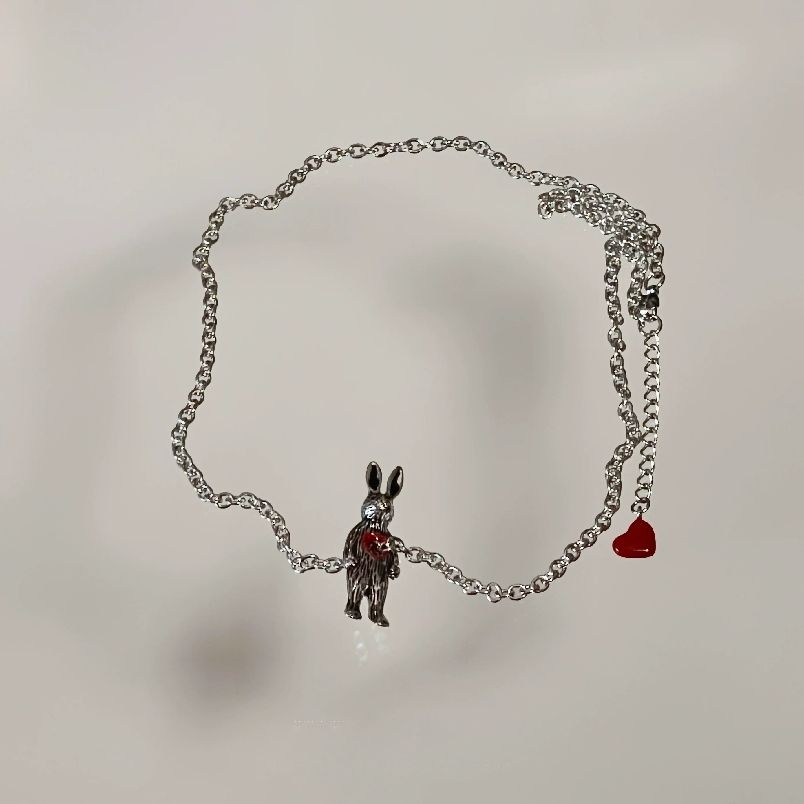 Pierced Bunny Titanium Steel Necklace