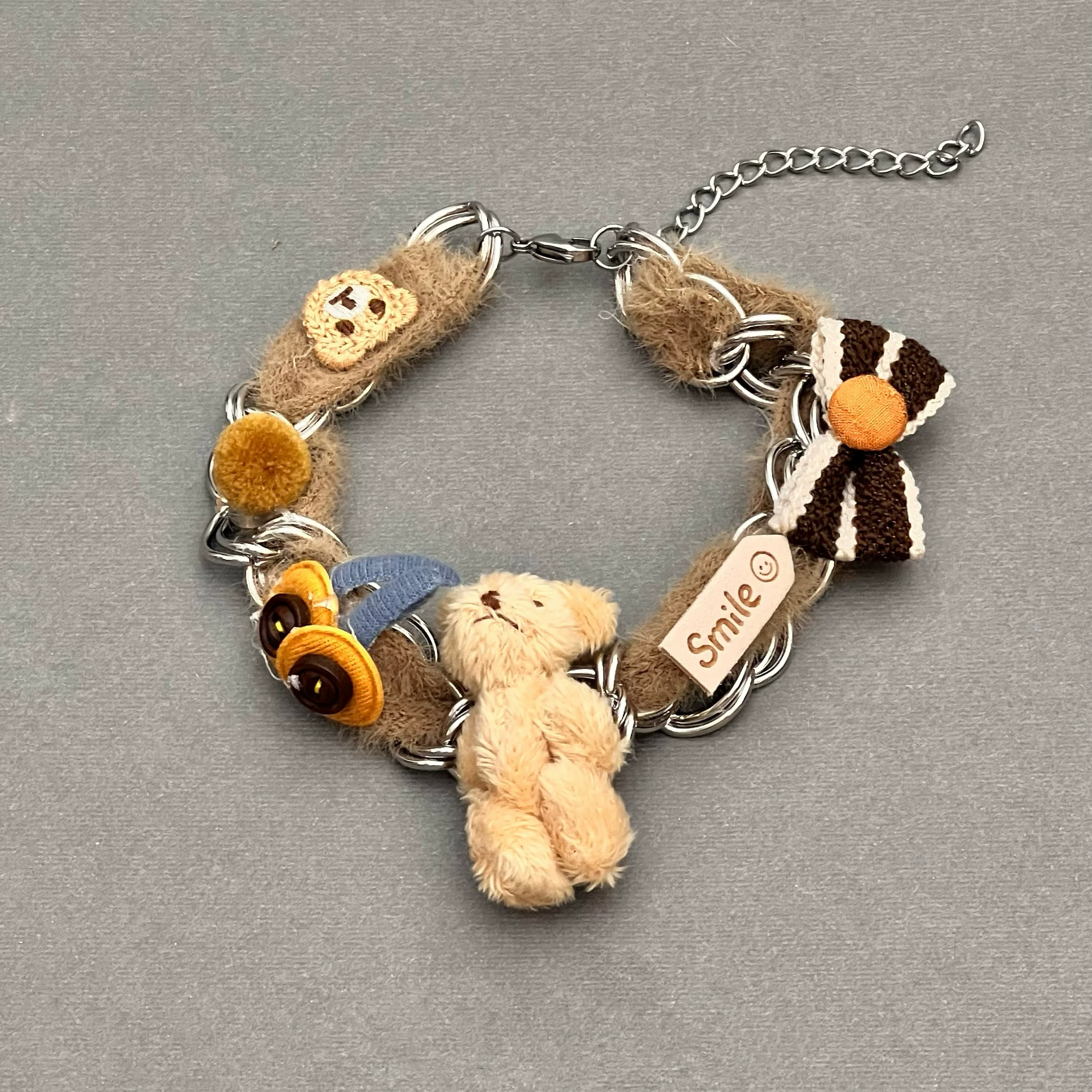 Plush Bear Bow Cartoon Choker Necklace