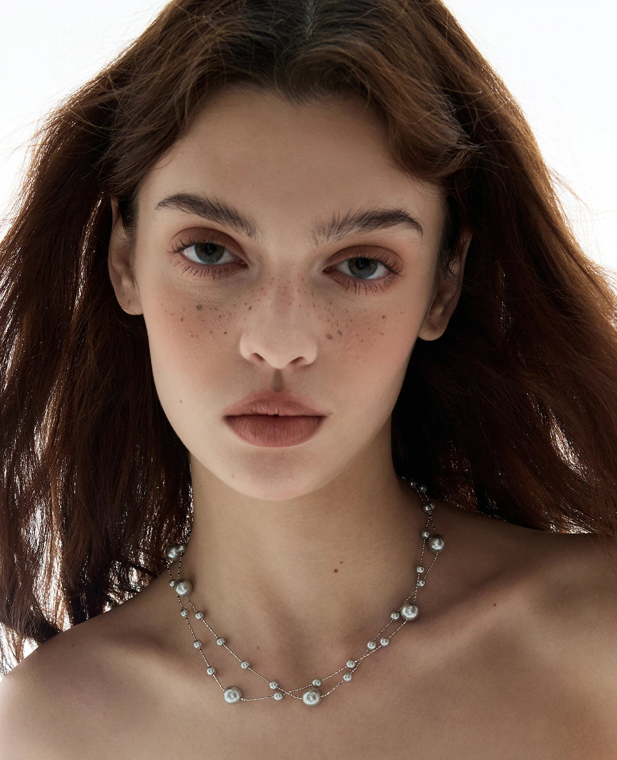 Layered Starlight Pearl Sweater Necklace