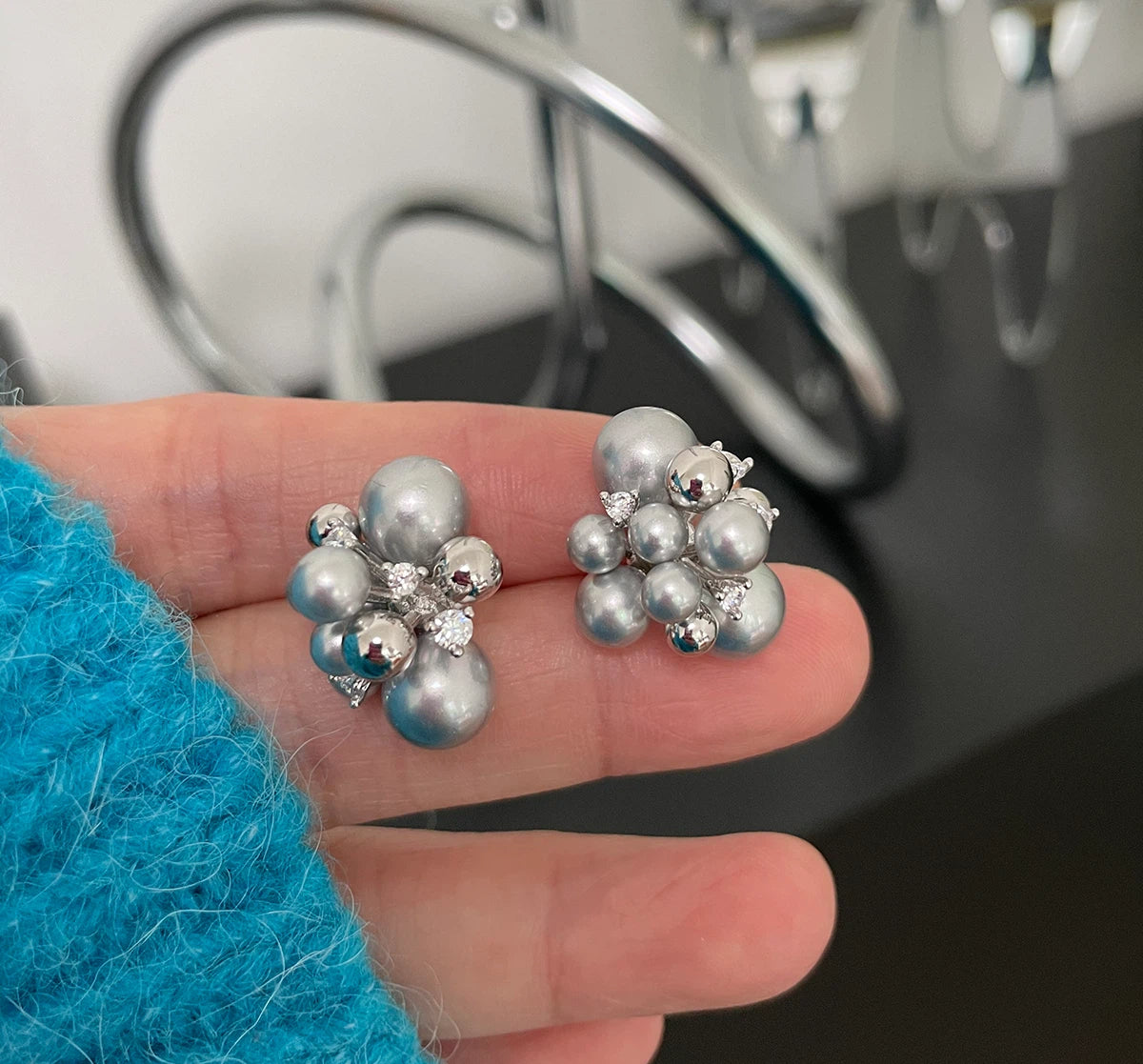 Layered Starlight Pearl Sweater Necklace