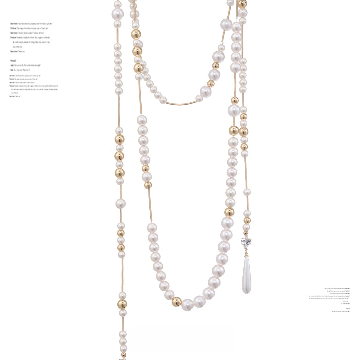 Adjustable Wrapped Broken Pearl Necklace