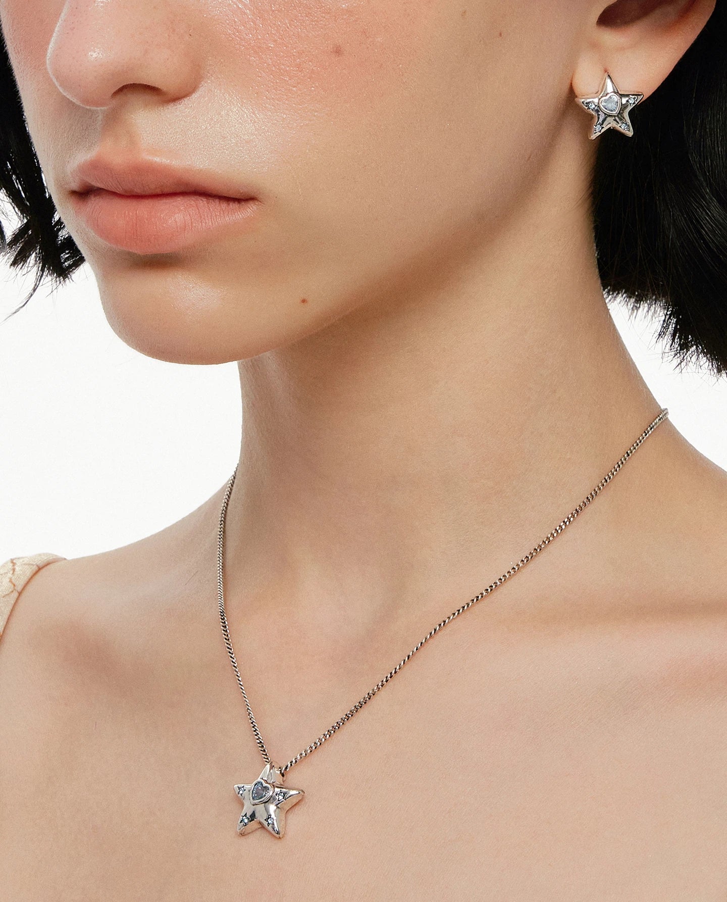 Zircon Star Stud Earrings