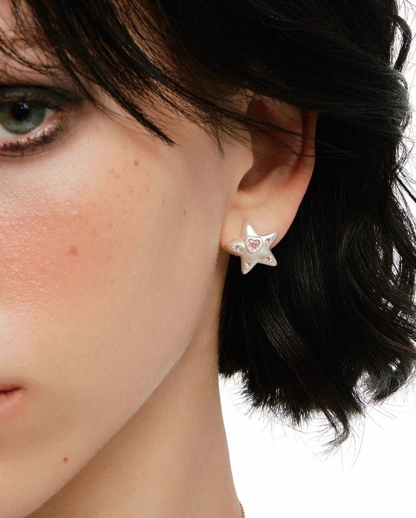 Zircon Star Stud Earrings