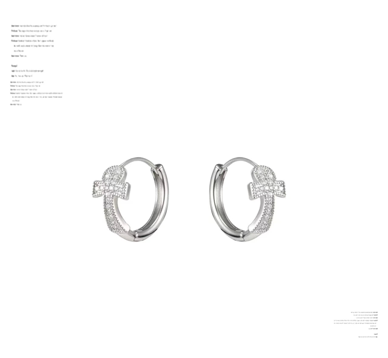 Zircon Ankh Ear Cuff