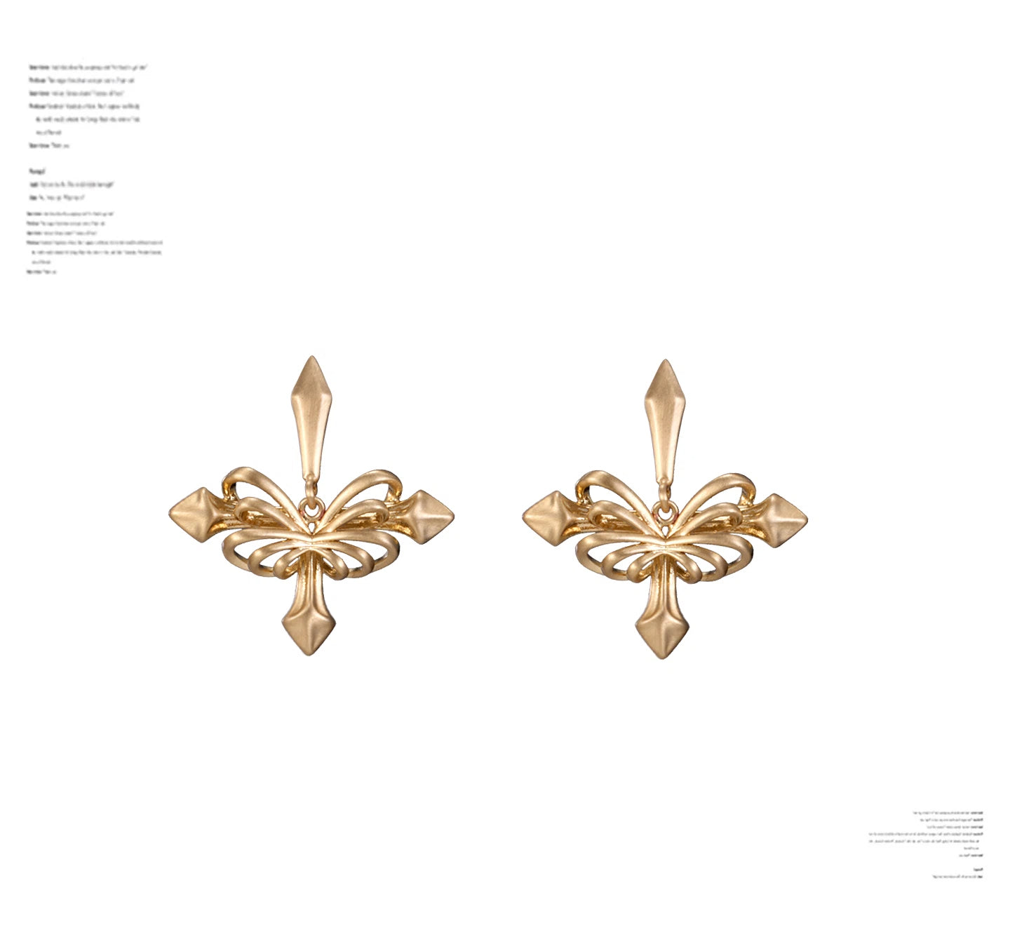 Hollow Butterfly Gold Earrings