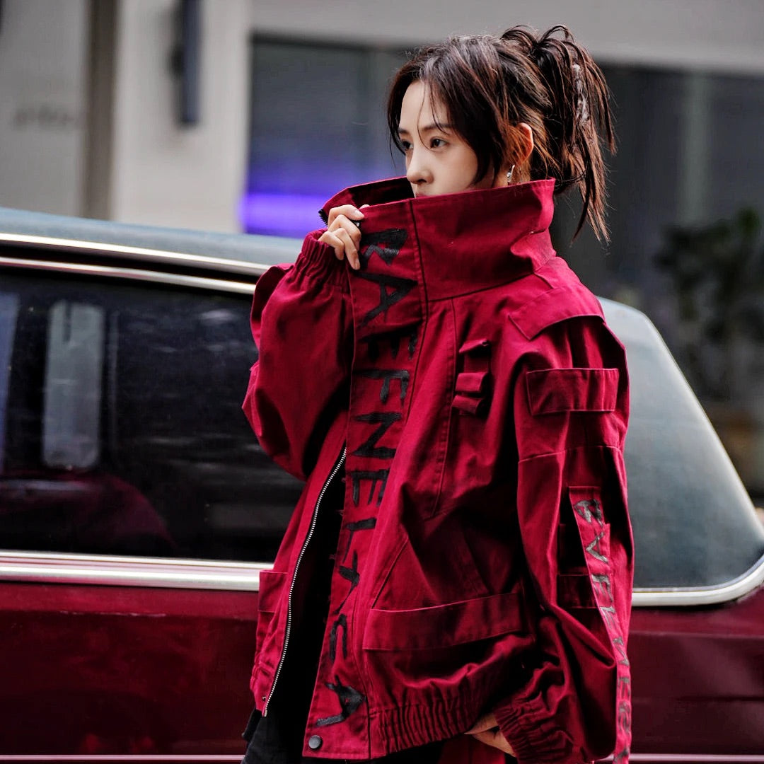 Handcrafted Dyed Graffiti Washed Denim Jacket