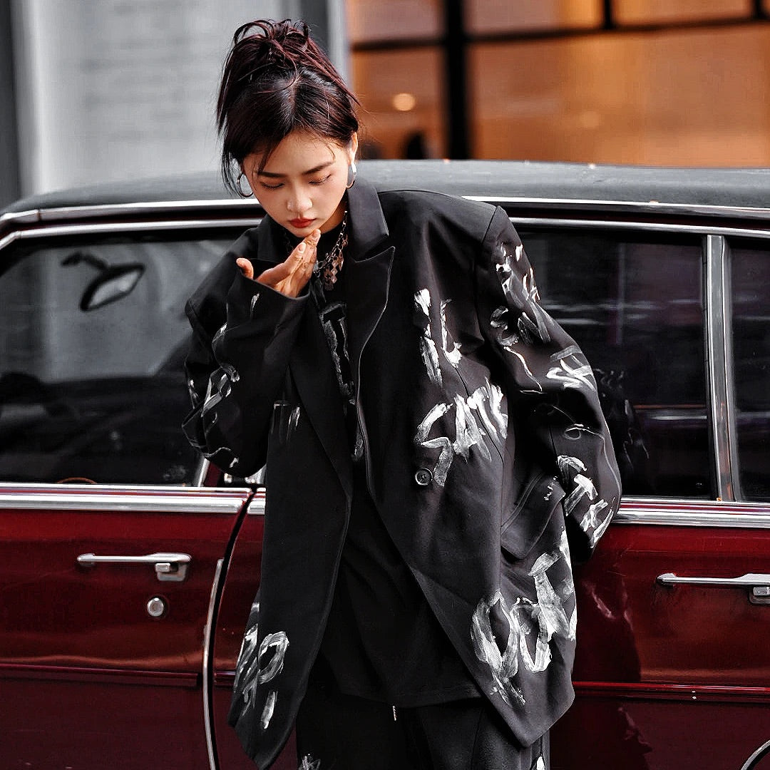 [Pre-order] Printed Tailored Blazer Jacket -Ships in 7 days