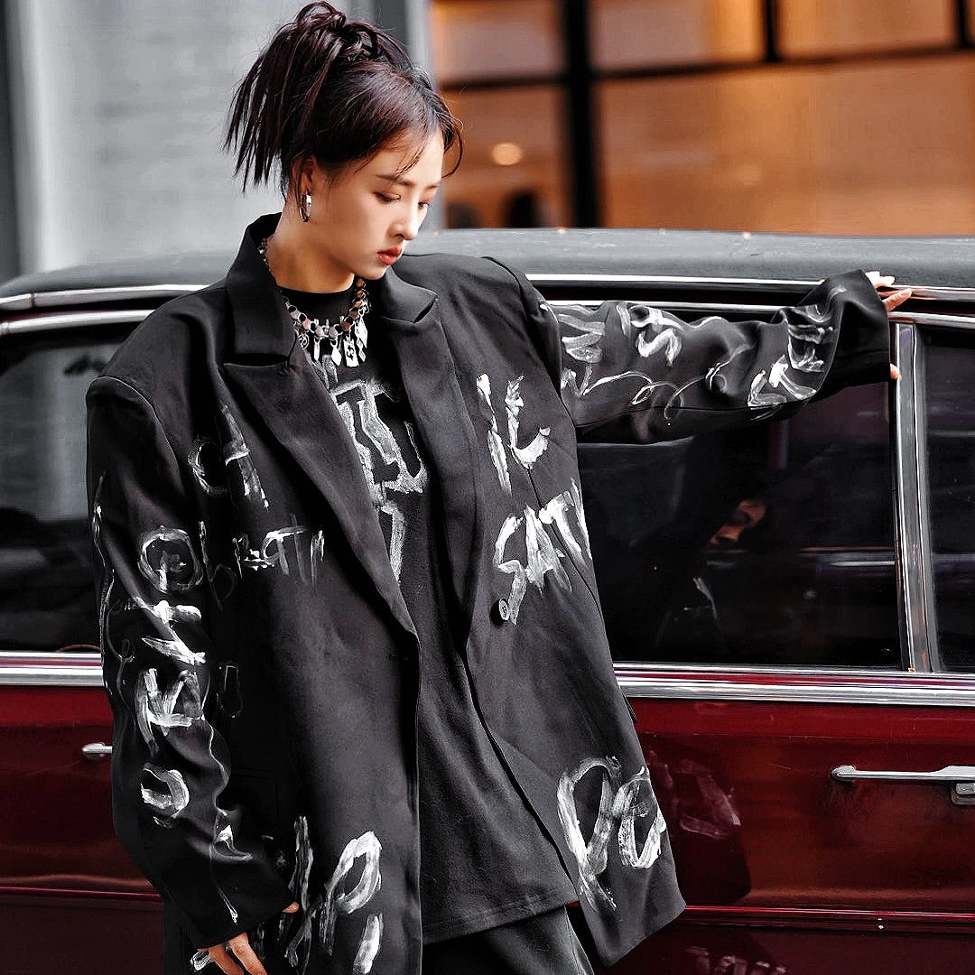 [Pre-order] Printed Tailored Blazer Jacket -Ships in 7 days