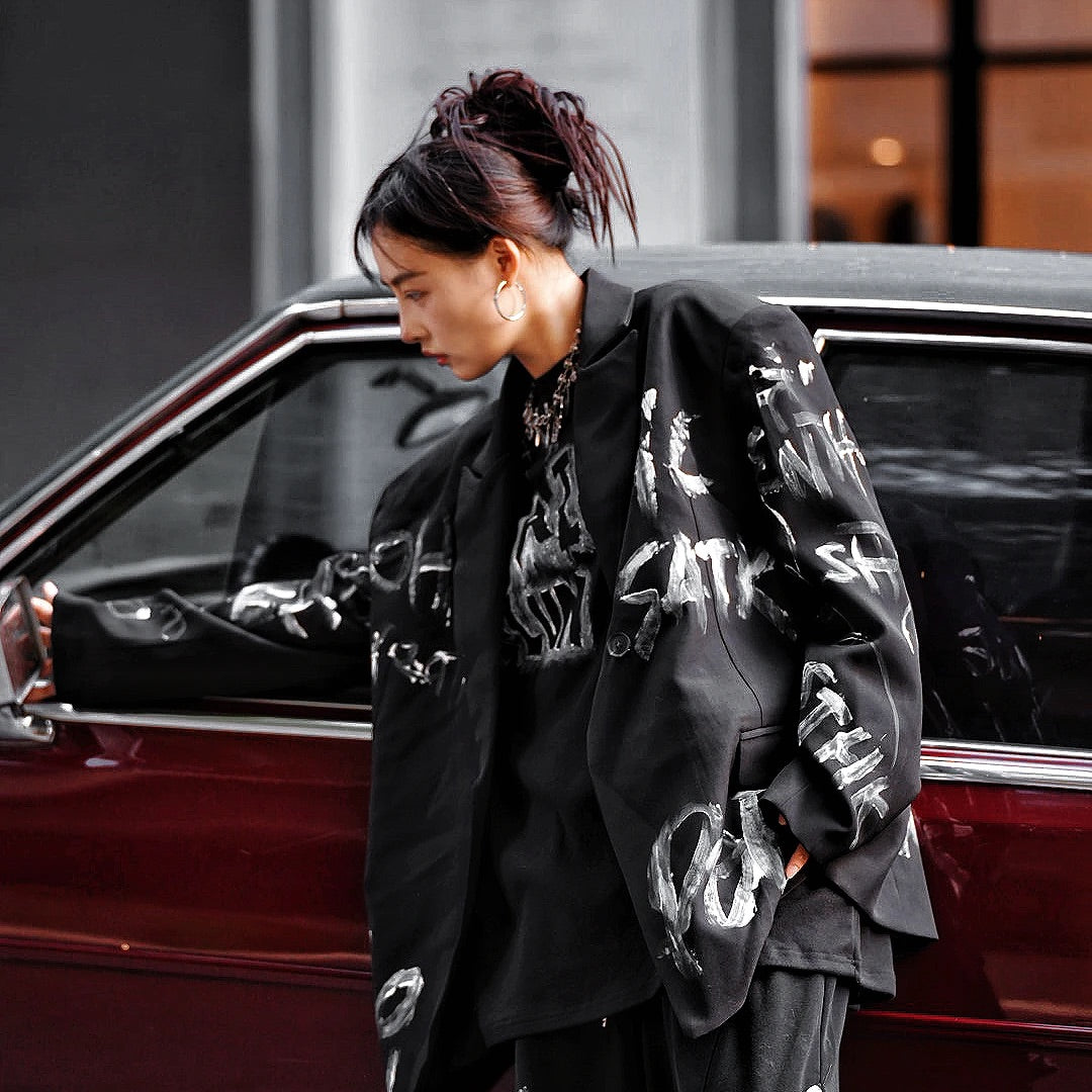 [Pre-order] Printed Tailored Blazer Jacket -Ships in 7 days